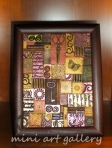 photo frame, antique, bronze, gold, copper, micas, metallic, key, textures, handcrafted, polymer clay