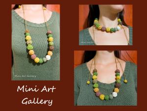 polymer-clay-yarn-ball-necklace-green-brown