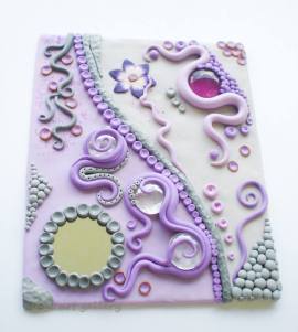 journal cover_ handmade polymer clay