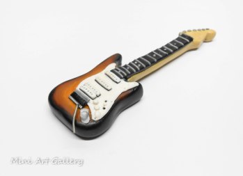 electric guitar fender stratocaster miniature handmade polymer clay